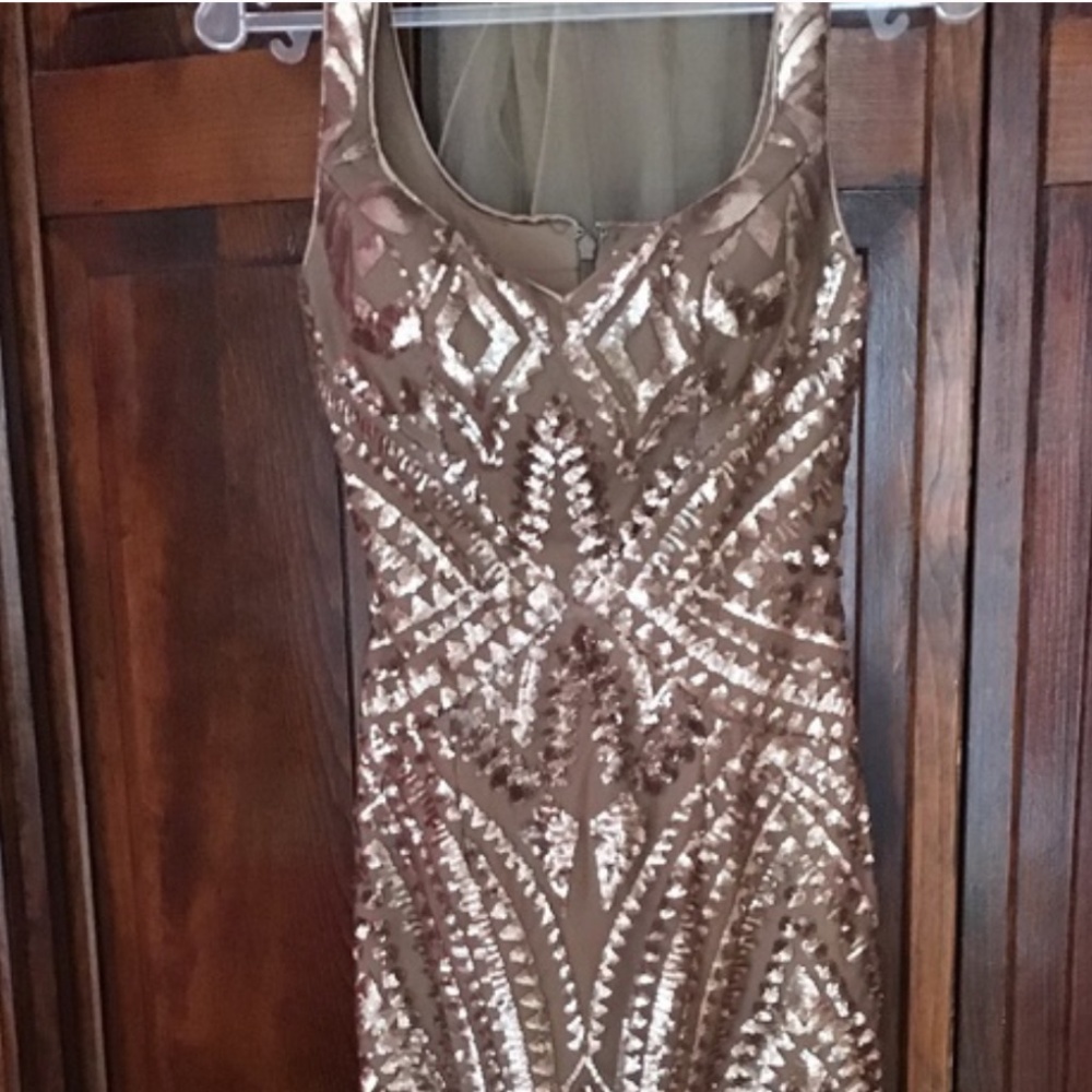 Colors Brand Bronze Sequined sleeveless Mini Dress Size 0